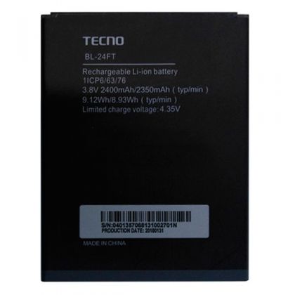 акумулятор tecno f2 lte 2400 mah (bl-24ft) [original] 12 міс. гарантії