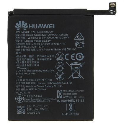 акумулятор huawei p10 vtr-l29 / honor 9 stf-l09 (hb386280ecw 3200 mah) [original] 12 міс. гарантії