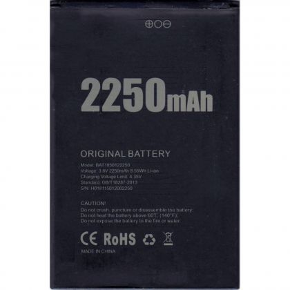 акумулятор doogee x11 (bat1850122250) 2250 mah [original prc] 12 міс. гарантії