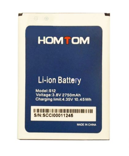 акумулятор homtom s12 2750 mah [original prc] 12 міс. гарантії