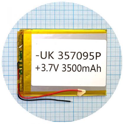 Акумулятор універсальний 357095P 95 х 71 х 3 мм, 3500 mAh 3.7 V,