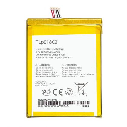 акумулятор alcatel tlp018c2 6033x [original prc] 12 міс. гарантії