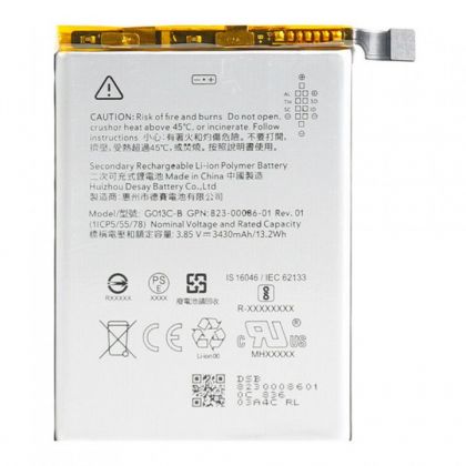 акумулятор google pixel 3 xl (3450 mah) go13c-b / g013c-b [original prc] 12 міс. гарантії