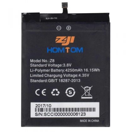 акумулятор homtom zoji z8 (4250 mah) [original prc] 12 міс. гарантії