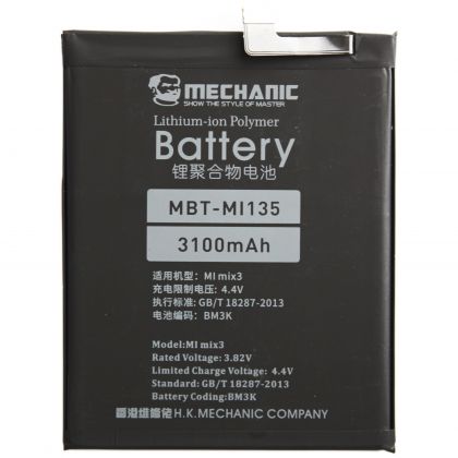 акумулятор mechanic bm3k (3100 mah) для xiaomi mi mix 3