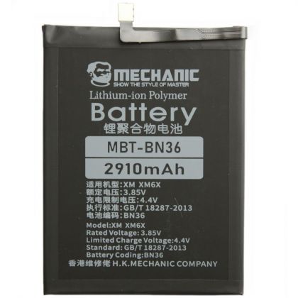 акумулятор mechanic bn36 (3010 mah) для xiaomi mi a2 / mi 6x