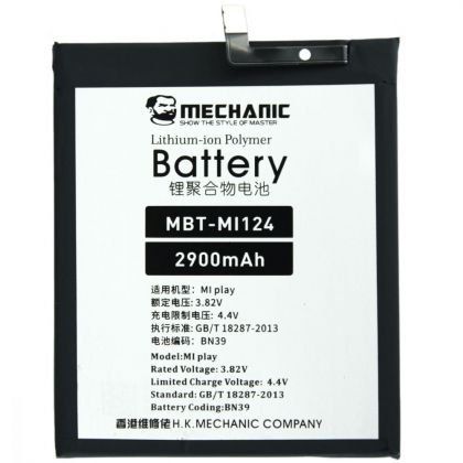 акумулятор mechanic bn39 (2900 mah) для xiaomi mi play