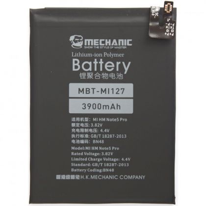 акумулятор mechanic bn48 (4000 mah) для xiaomi redmi note 6 pro