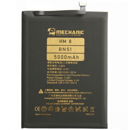 акумулятор mechanic bn51 (5000 mah) для xiaomi redmi 8 / redmi 8a