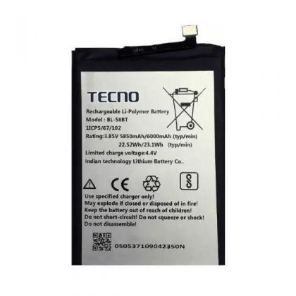 акумулятор tecno bl-58bt pova ld7, 6000 mah [original prc] 12 міс. гарантії