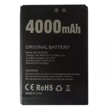 акумулятор doogee x70 (bat18724000) 4000 mah [original prc] 12 міс. гарантії