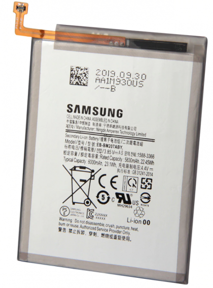 акумулятор samsung m20s m207/ m30s m307 / m21 m215 / m21s f415 - eb-bm207aby 6000 mah [original prc] 12 міс. гарантії