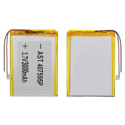 Акумулятор 407595P універсальний з контролером, 3,2 х 71 х 95 мм (3000 mAh)/ для смартфона, планшета