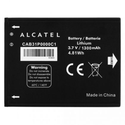акумулятор alcatel ot918, 5020a (cab31p0000c1) [original prc] 12 міс. гарантії