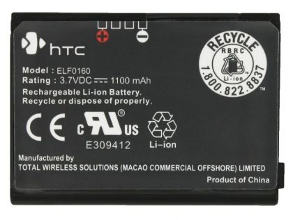 акумулятор для htc p3450, touch, dopod-s1, o2 - xda nova, t-mobile-mda touch, s500 (elf0160) 1100 mah [hc]