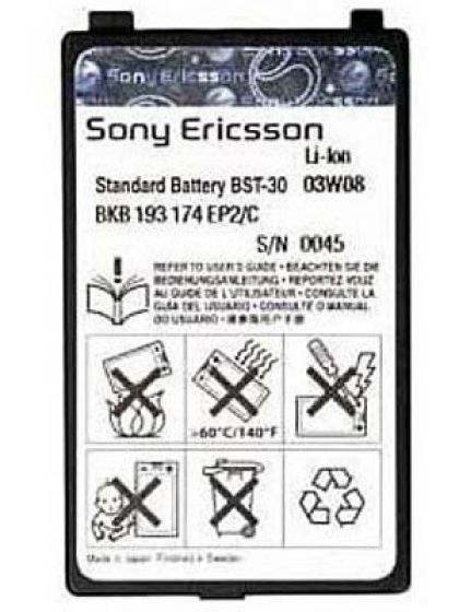Аккумулятор для Sony Ericsson BST-30, 850 mAh [High Copy]