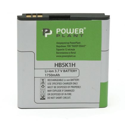 акумулятор powerplant huawei u8650, ascend y200, m865, t8500, и др. (hb5k1h) 1750 mah