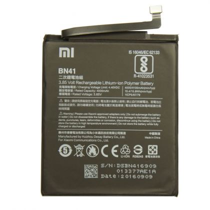 акумулятор xiaomi redmi note 4 (china version, mediatek, mtk) bn41 4100 mah [original prc] 12 міс. гарантії