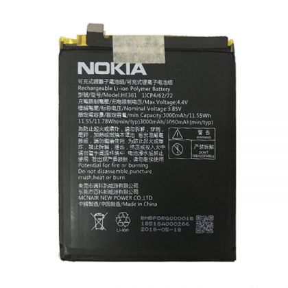 акумулятор nokia 7.1 he361 ta-1095, 5.1 plus ta-1105, 6.1 plus ta-1116 3060 mah [original] 12 міс. гарантії