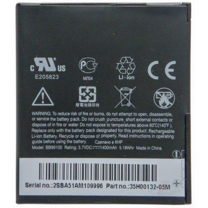 акумулятор htc g5, g7, desire, nexus one, a8181, t8188 (bb99100) 1400 mah [original prc] 12 міс. гарантії