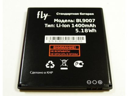 акумулятор fly bl9007 (1400 mah) fs402 stratus 2 [original prc] 12 міс. гарантії